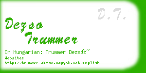 dezso trummer business card